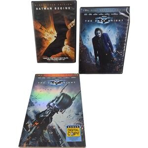 Batman Begins Dark Knight Special Edition Dark Knight Rises Batman DVD Bundle